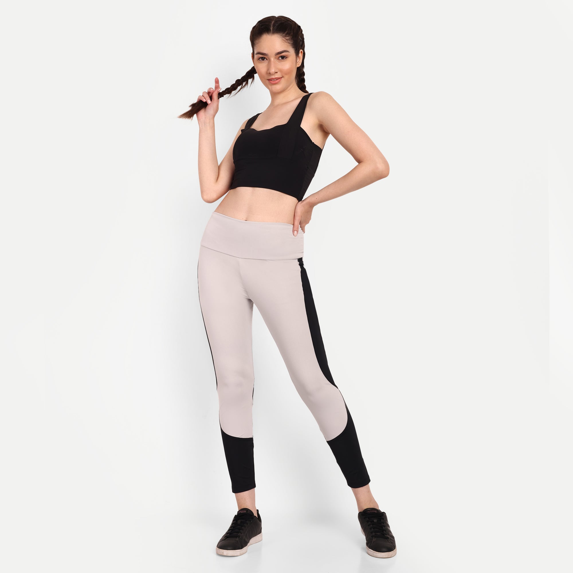 High Rise Contrast Panel Running Legging