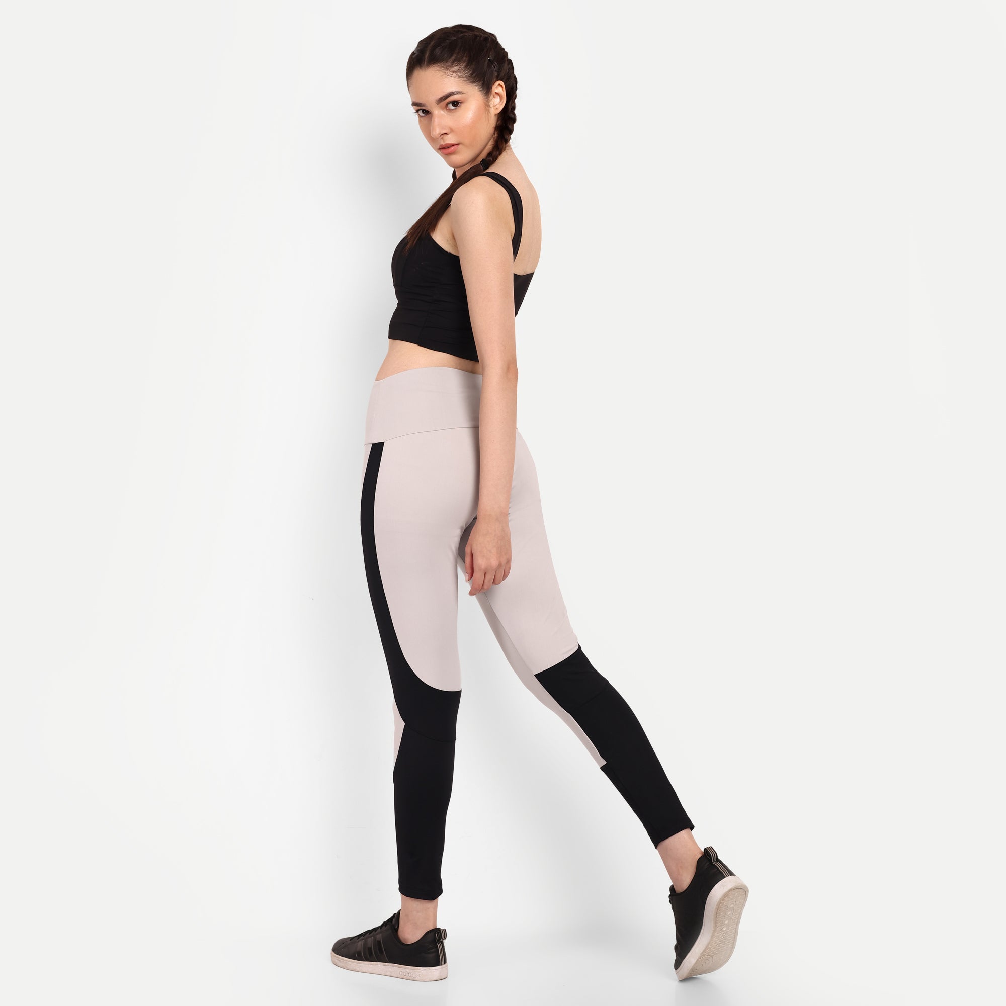 High Rise Contrast Panel Running Legging