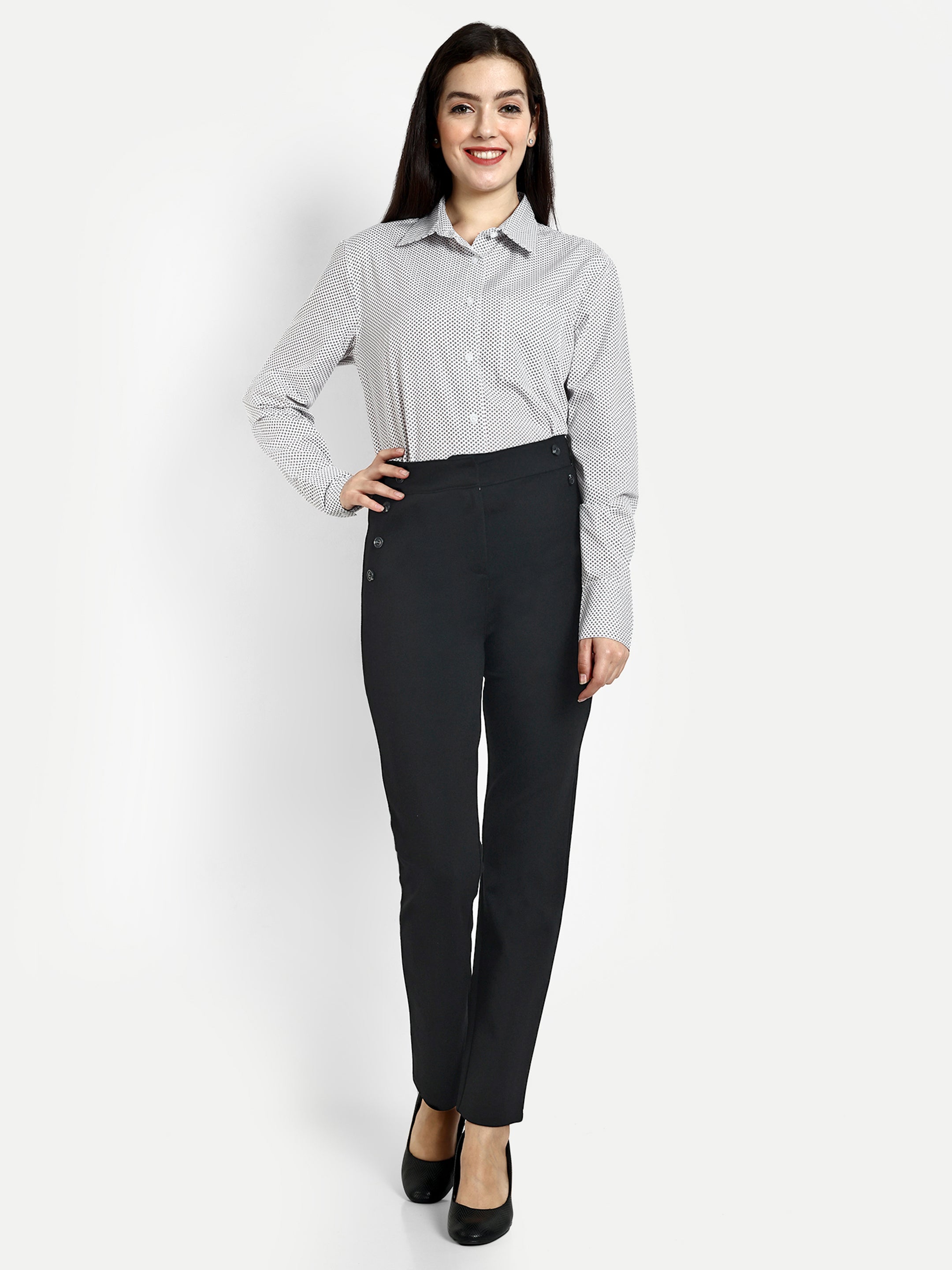 Ponte Straight Pants - Black