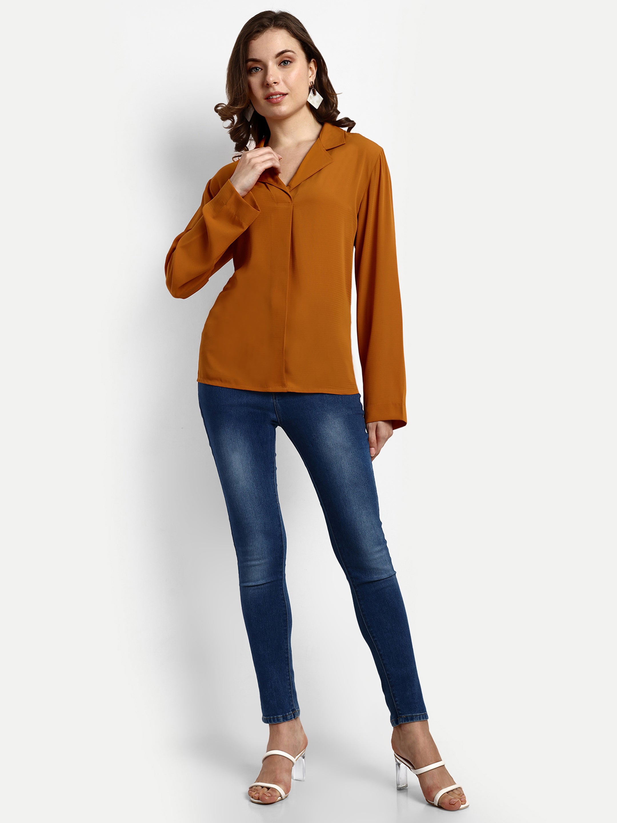 Full Sleeve Collar Blouse