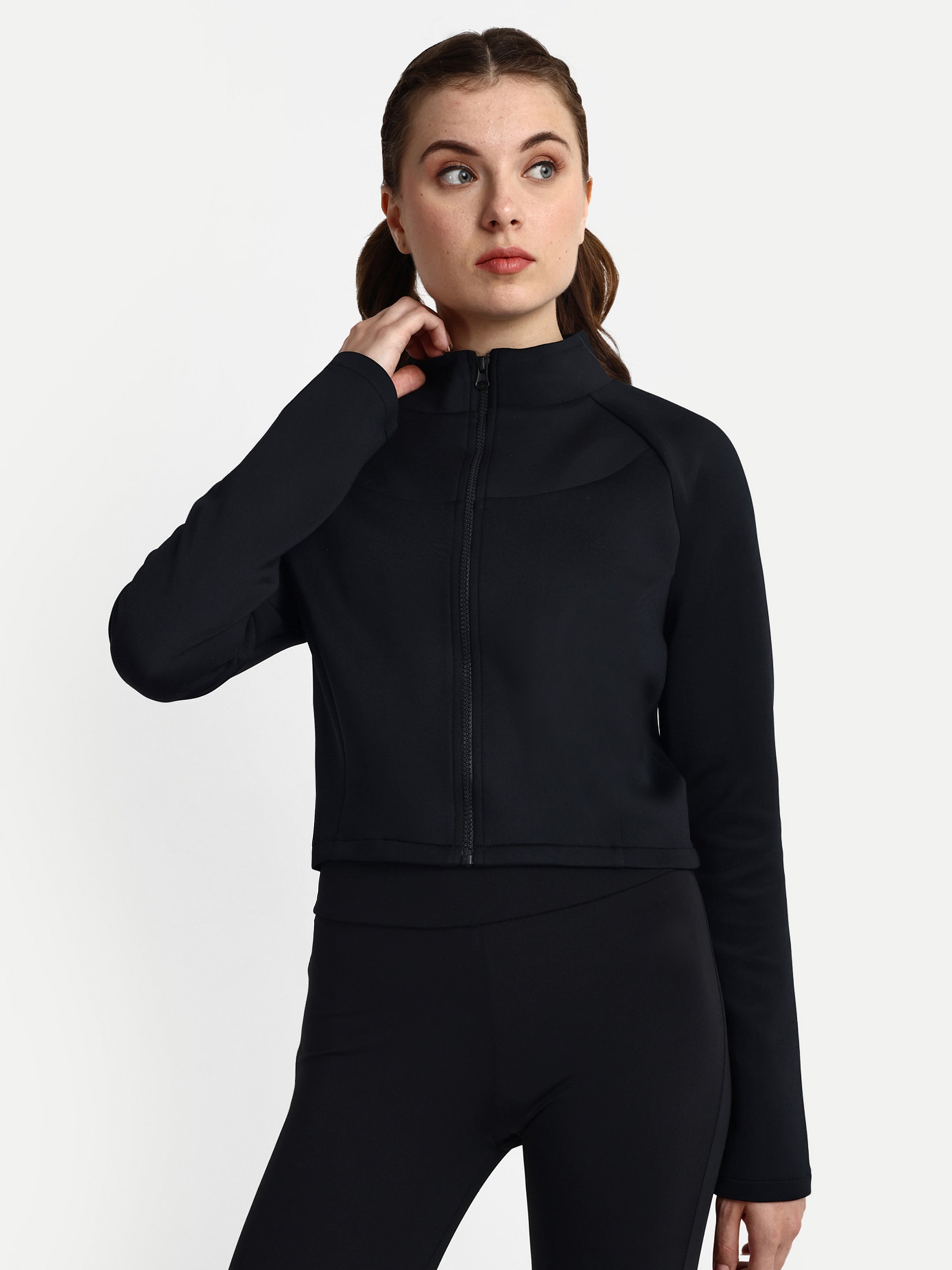 WinterGuard Panel Zipper Jacket - Black