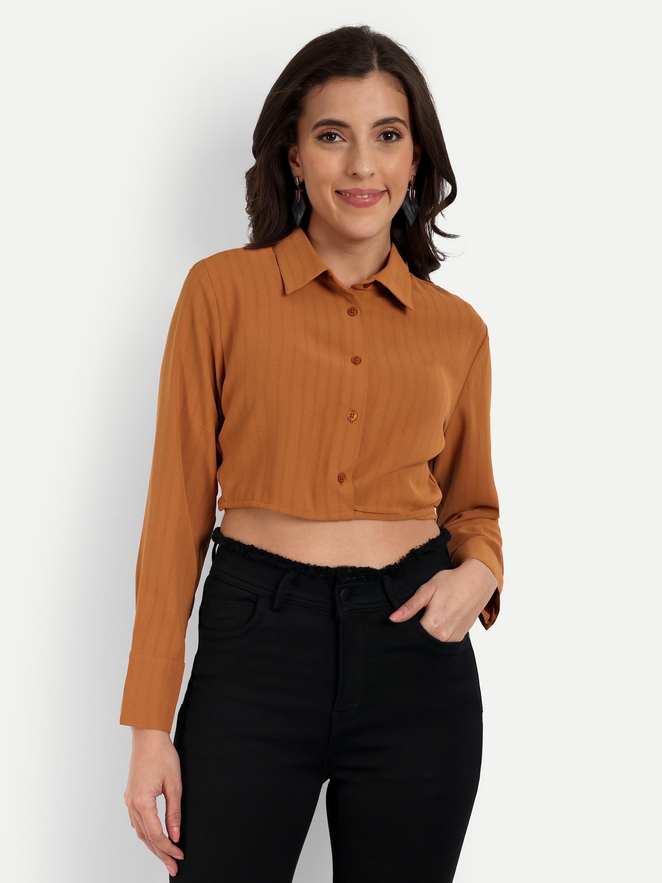 CROP KNOT SHIRT