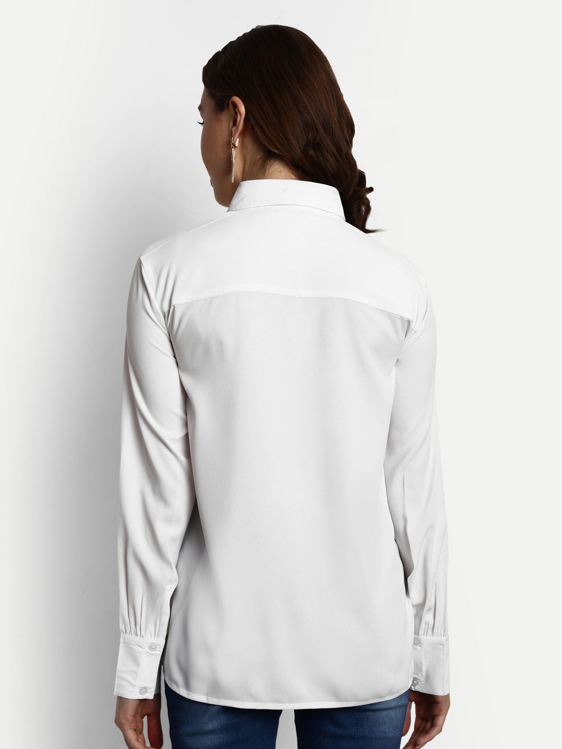 Ivory Button Down Shirt - White