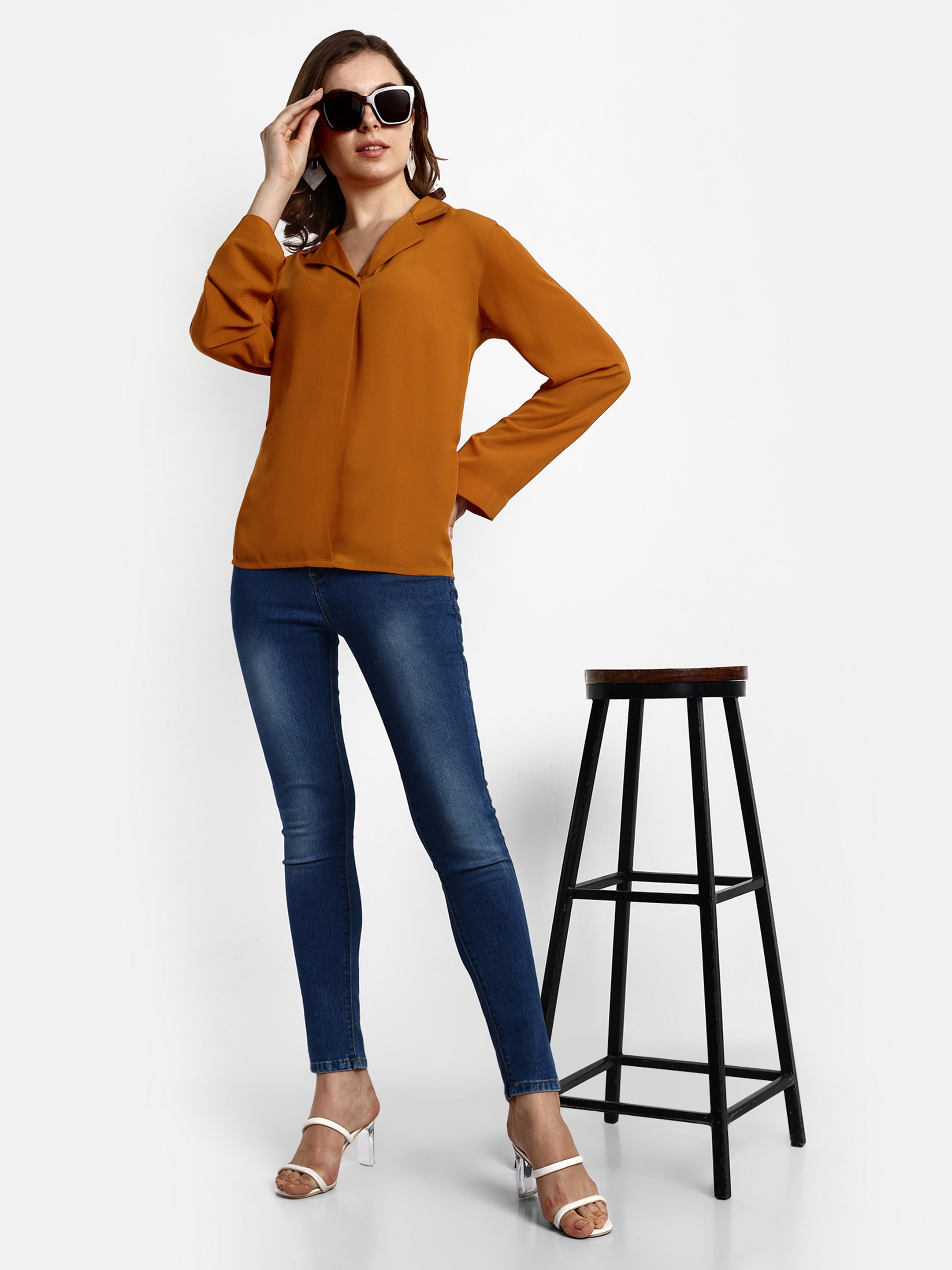 Full Sleeve Collar Blouse