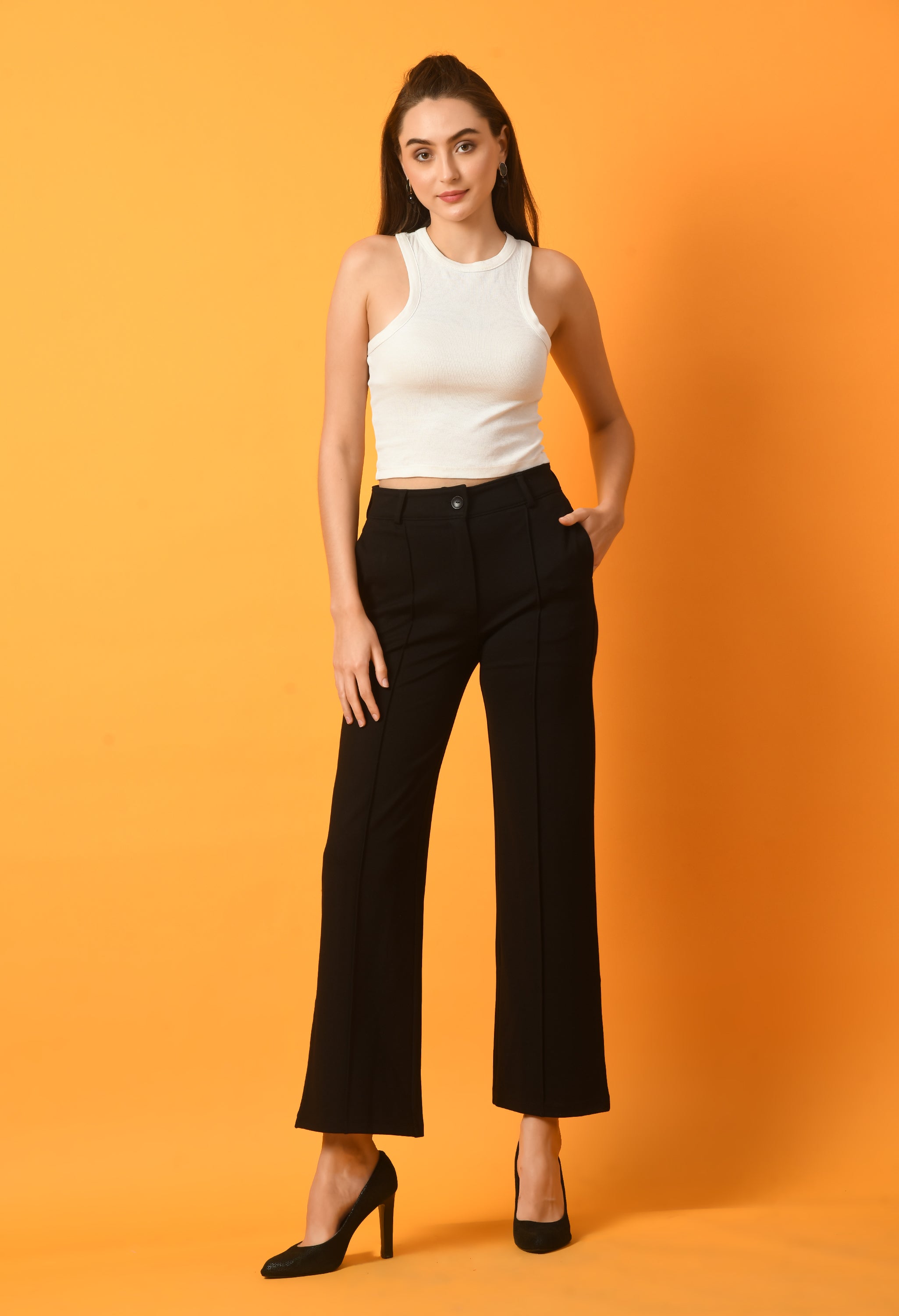 Women EmpowerFit  HighRise Relaxed Straight Trousers