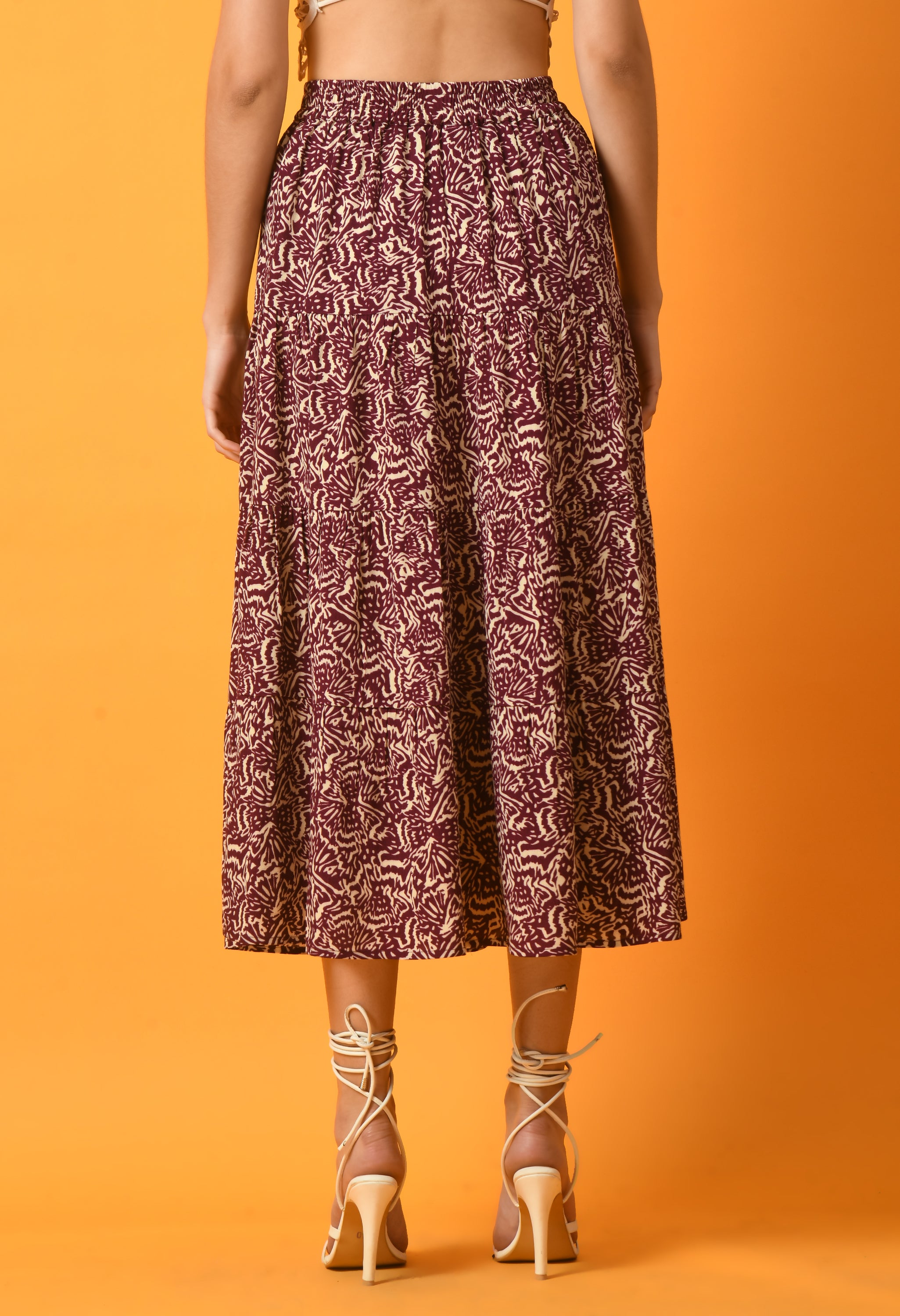 Printed Tiered Skirt