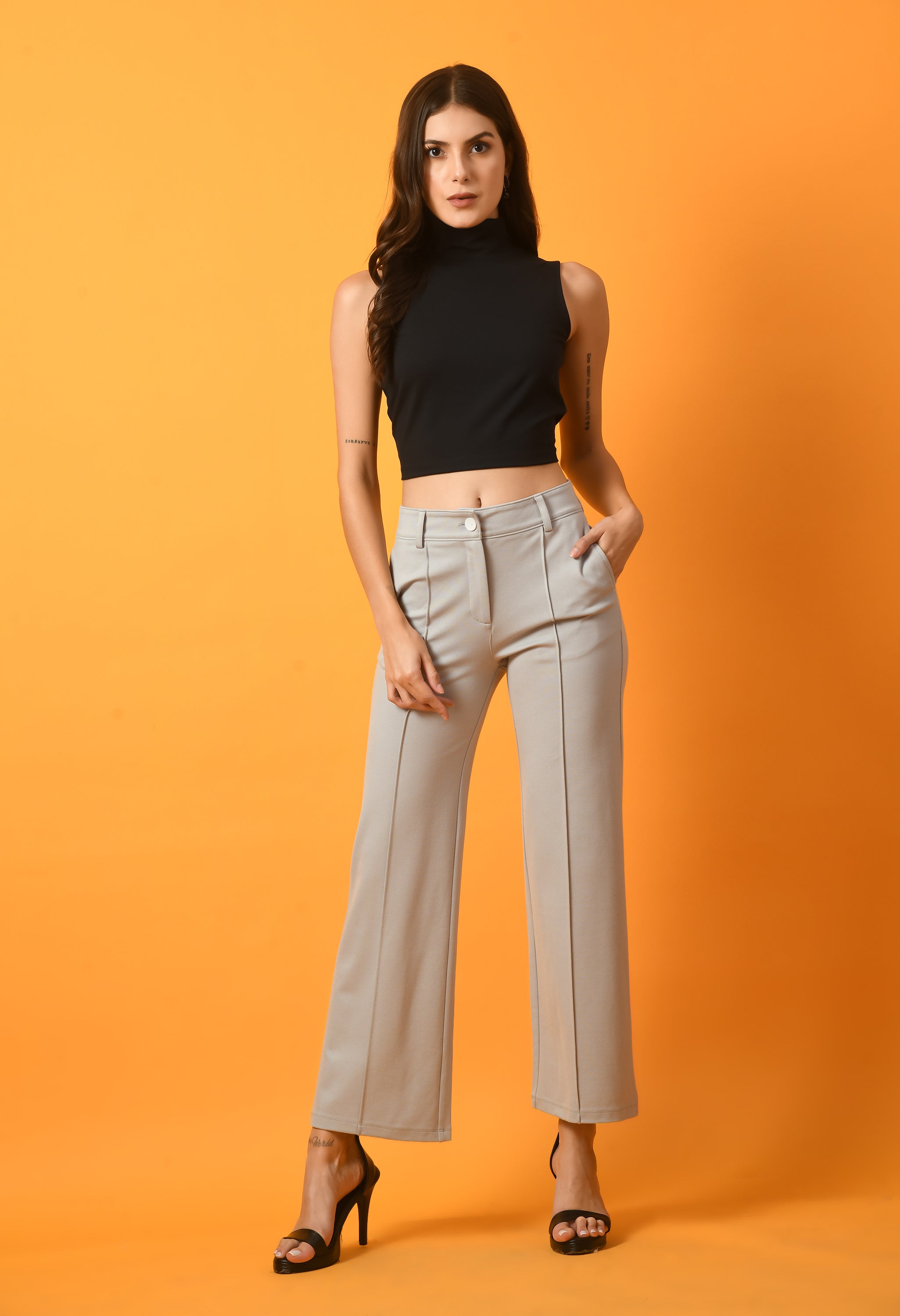 Women EmpowerFit  HighRise Relaxed Straight Trousers