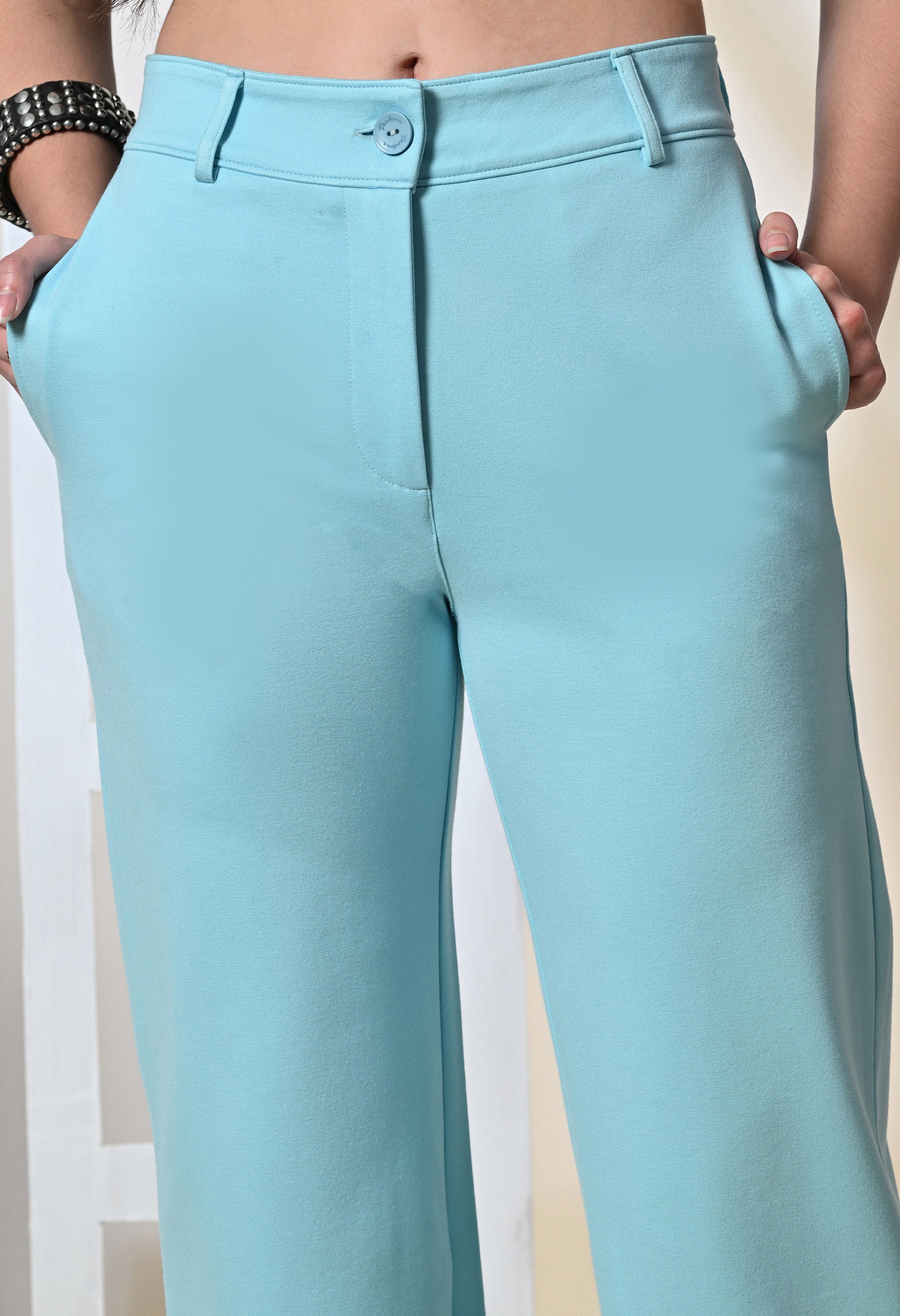 BLUE WIDE LEG PANT