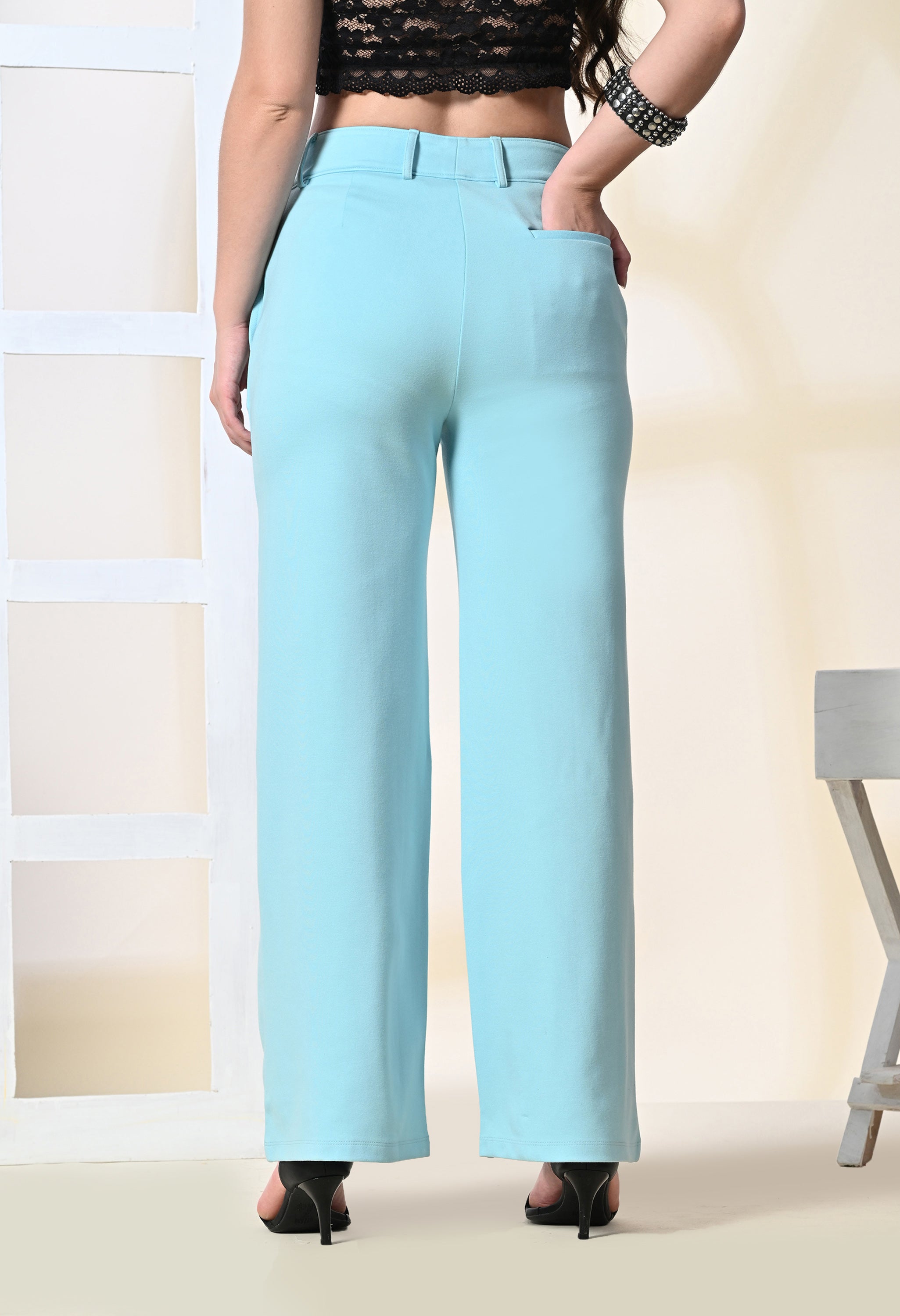 BLUE WIDE LEG PANT