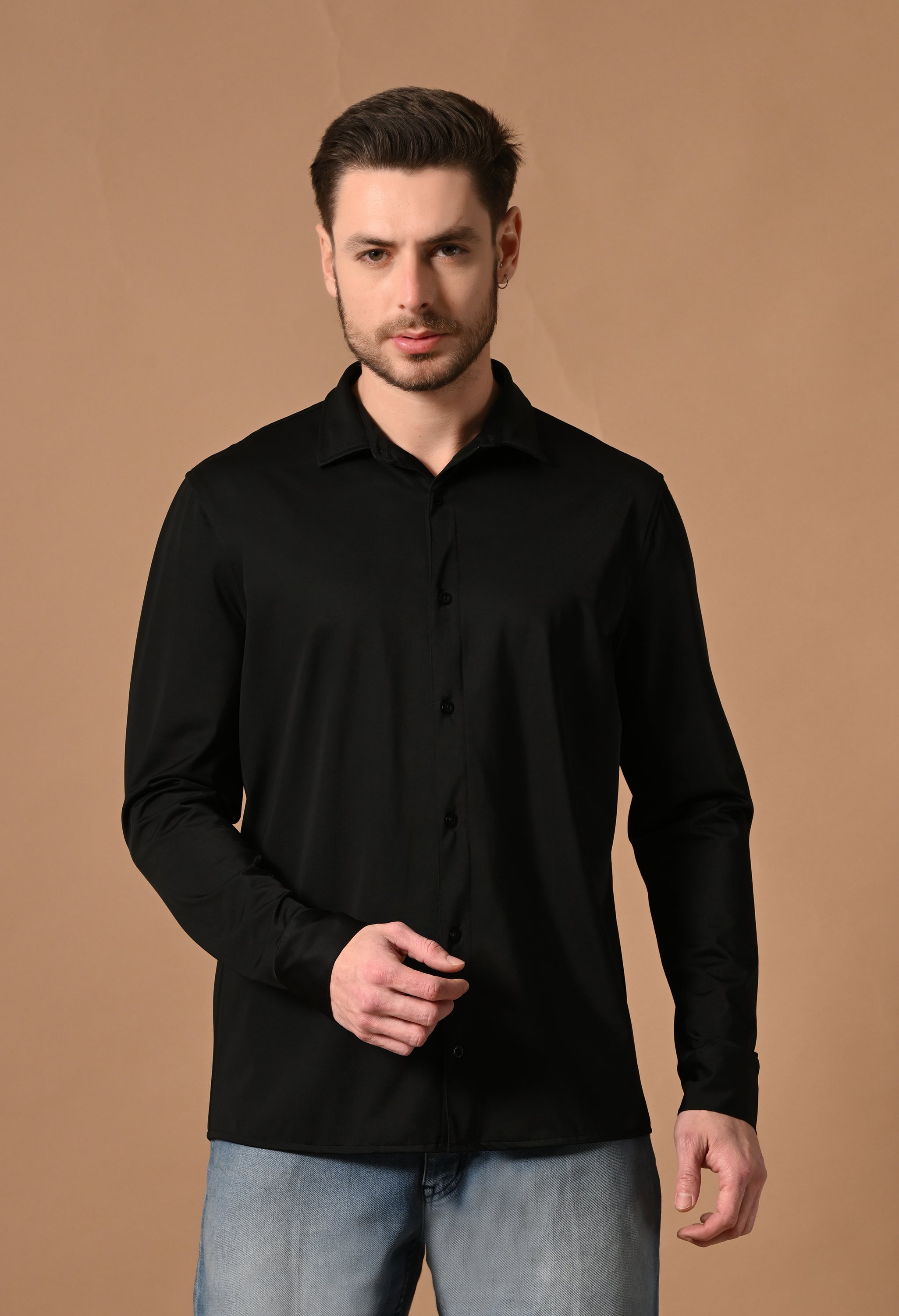 MEN'S KNITTED CASUAL SHIRT