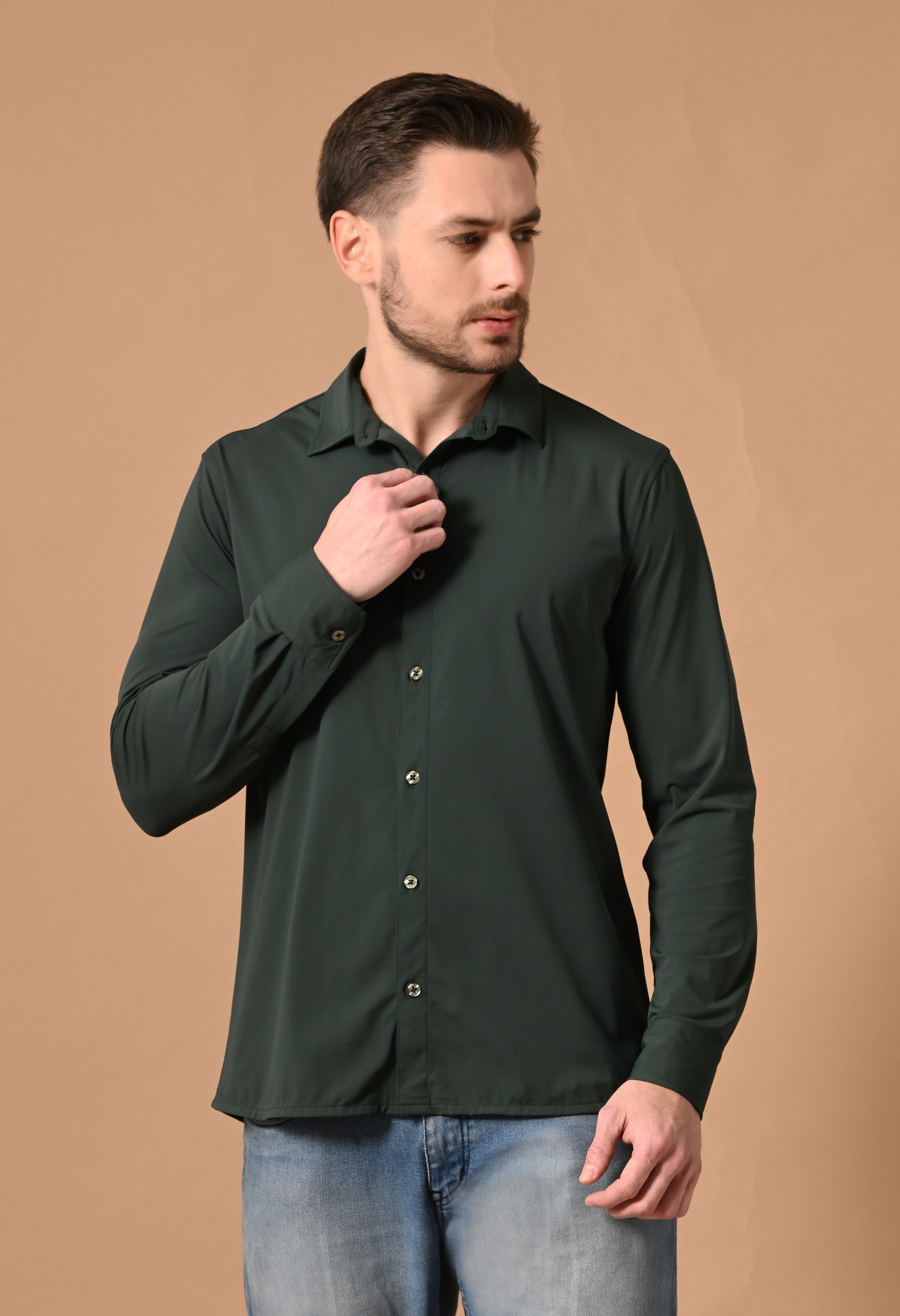 MEN'S KNITTED CASUAL SHIRT