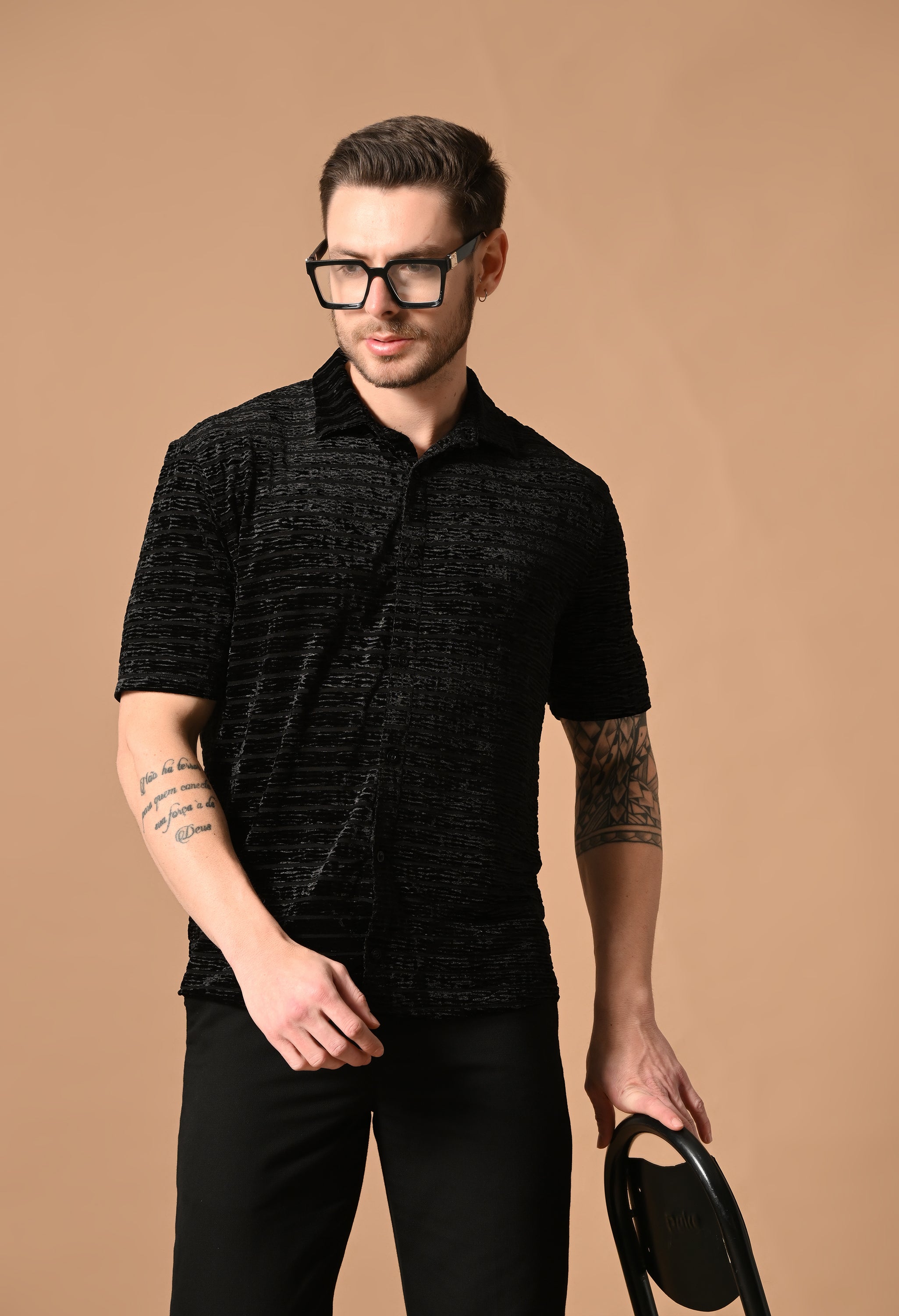 MEN'S KNITTED CASUAL SHIRT