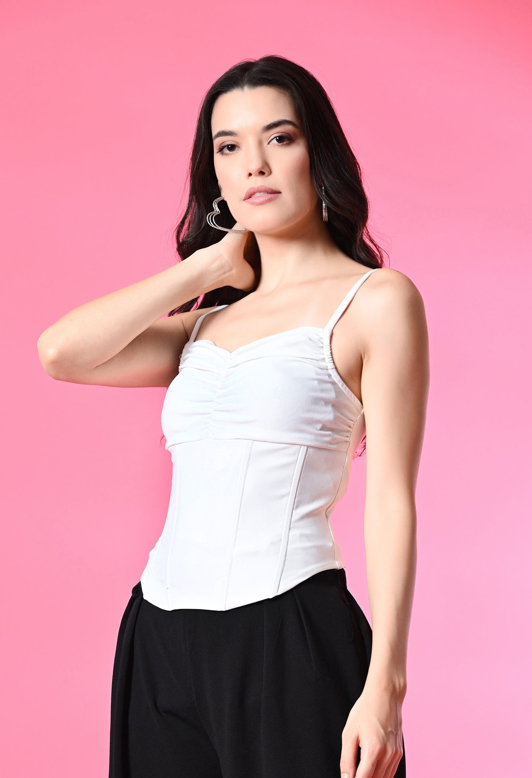 BACK TIE DETAIL CORSET TOP