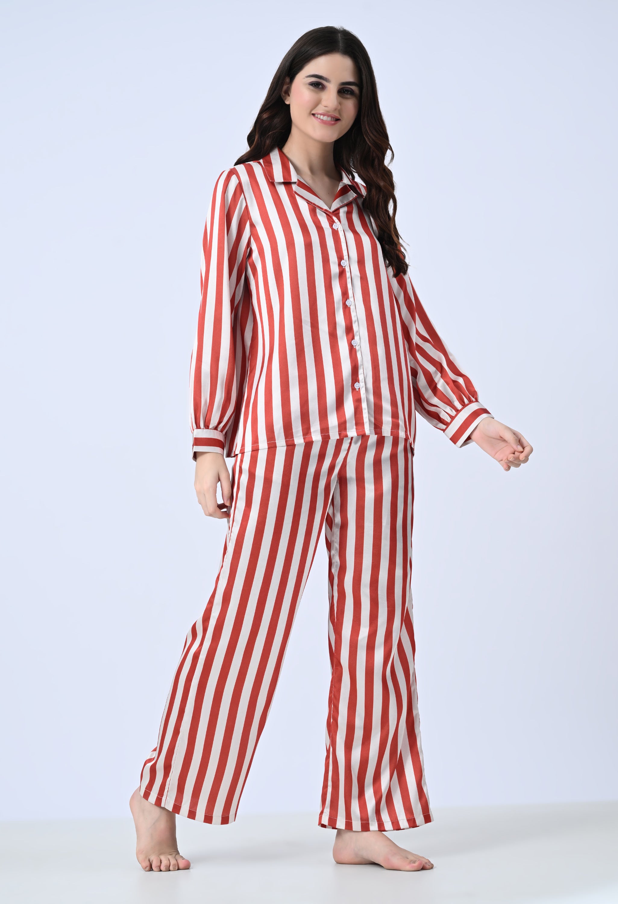 Retro Striped Pajama Set