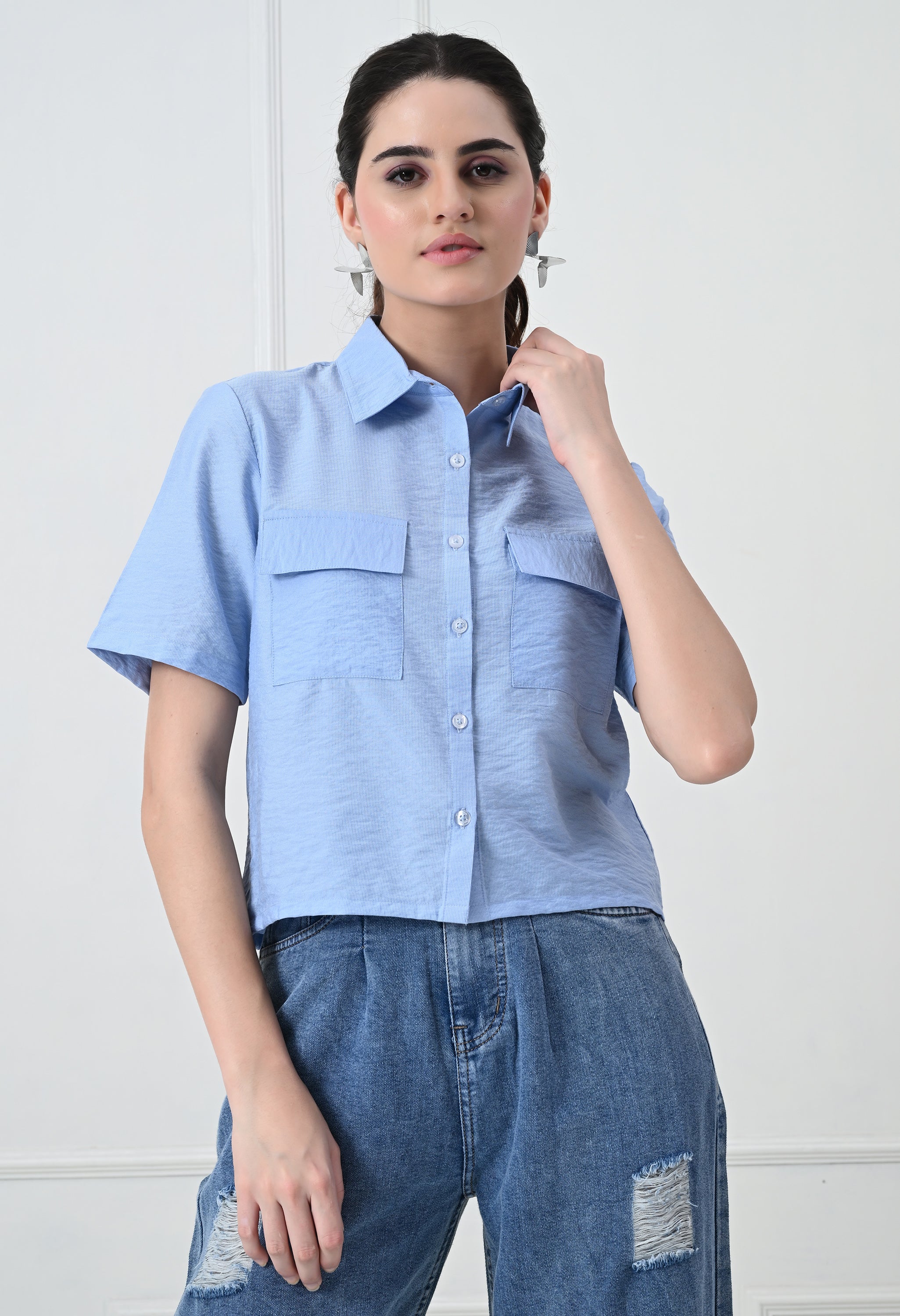 BLUE UTILITY SHIRT