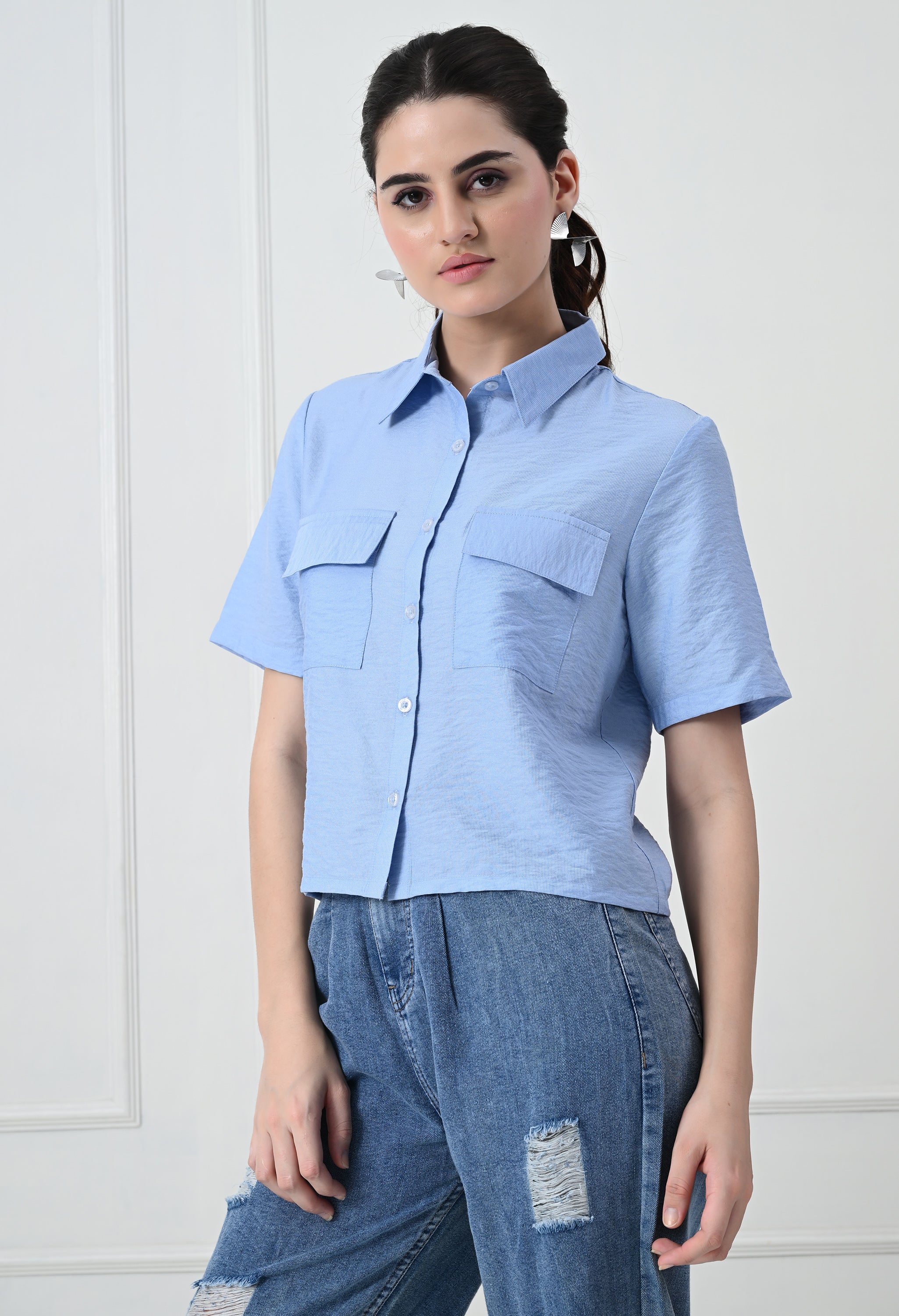 BLUE UTILITY SHIRT