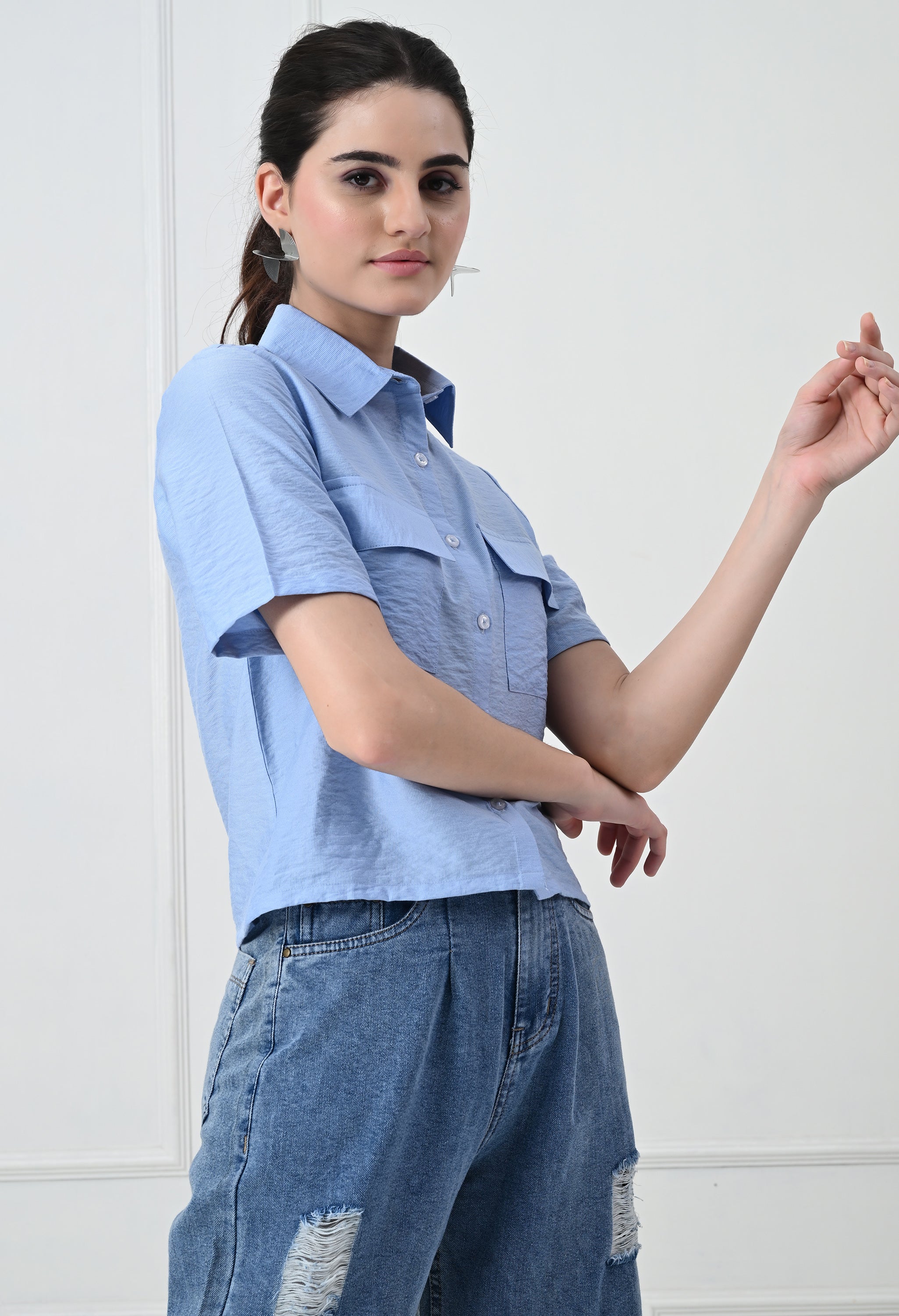 BLUE UTILITY SHIRT