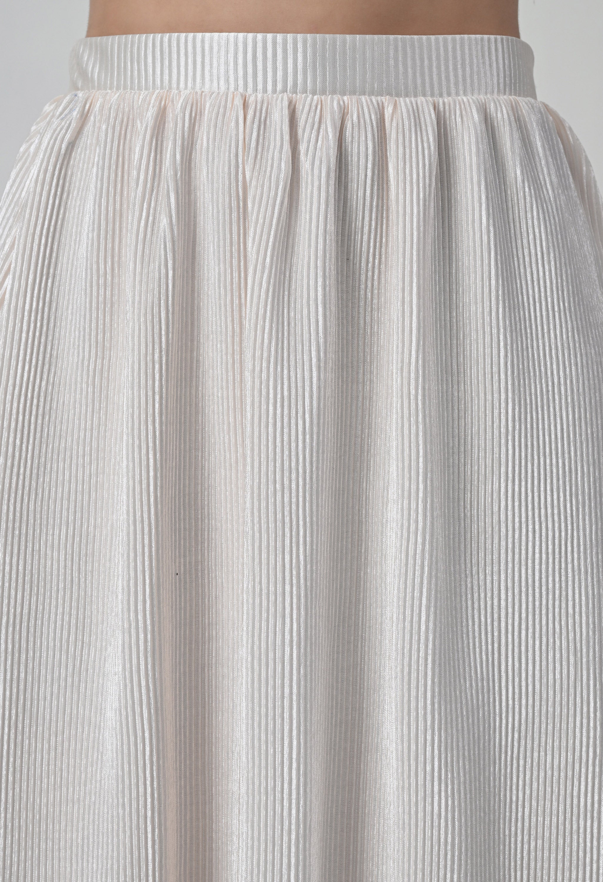 OFF WHITE PLEATED SKIRT