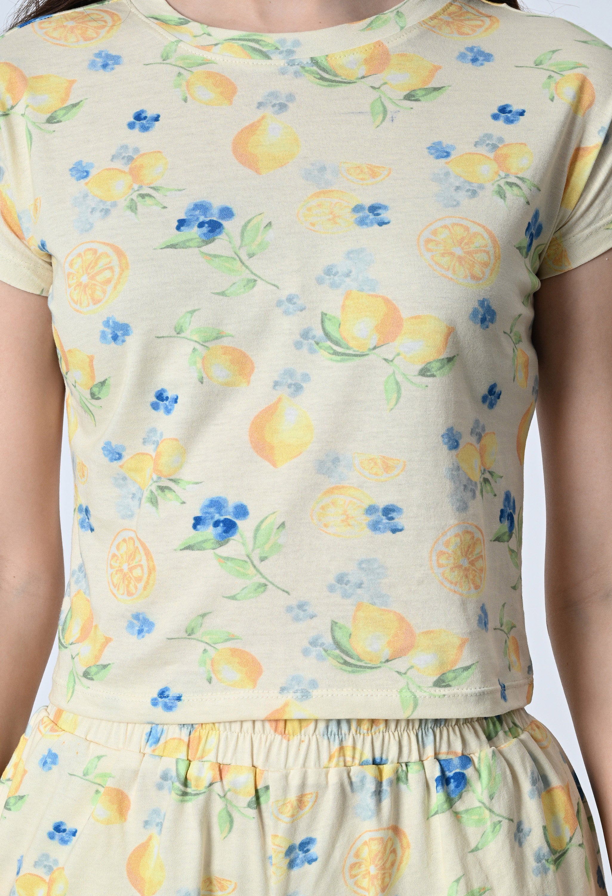 Lemon Splash Tank Top with Shorts