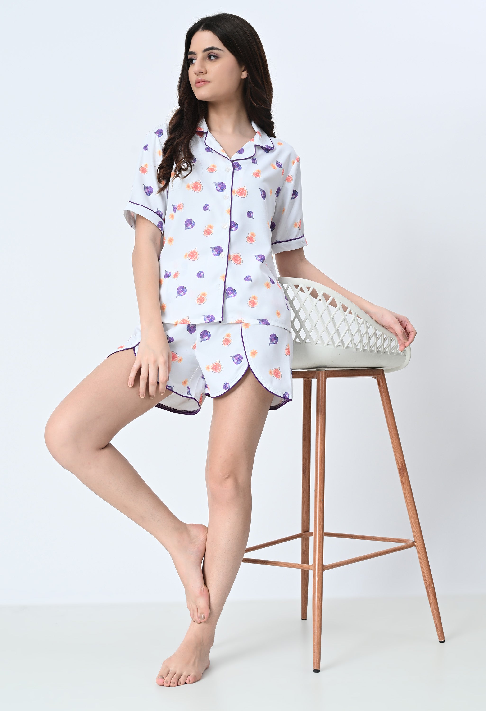 Fun figs nightwear top with shorts