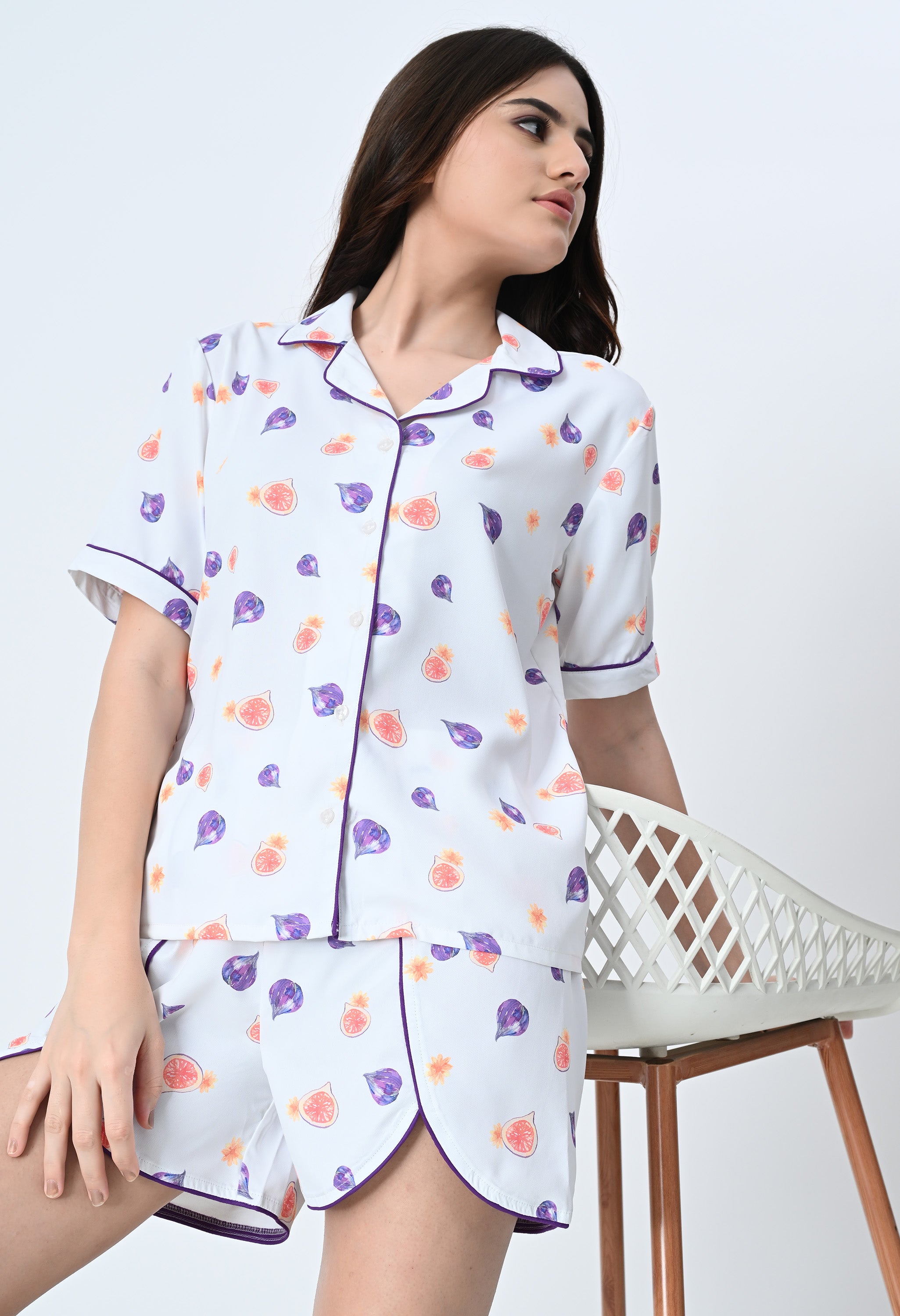 Fun figs nightwear top with shorts