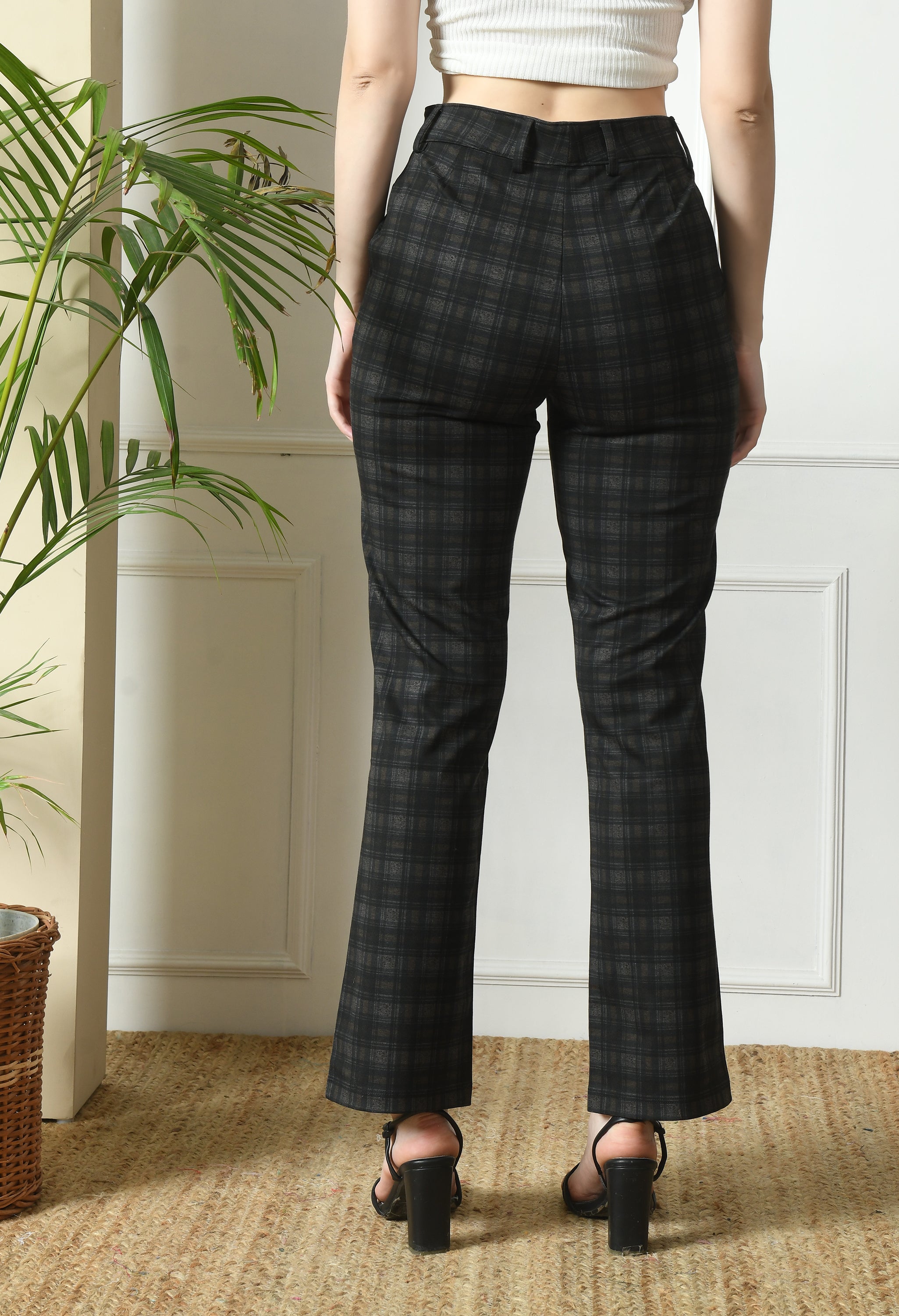 Ponte Straight Pants - Brown