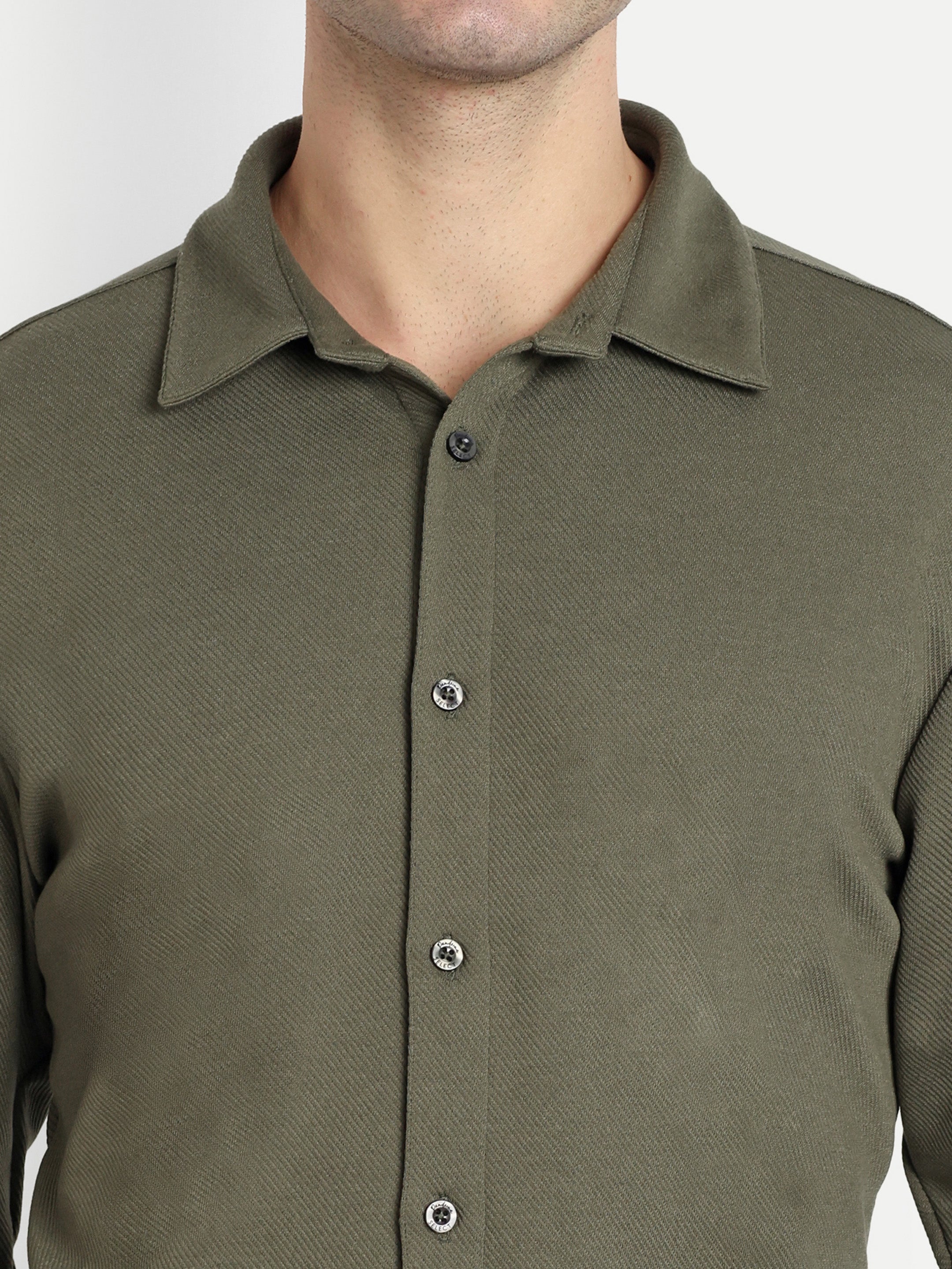 BUTTON-DOWN COLLAR SHIRT-GREEN