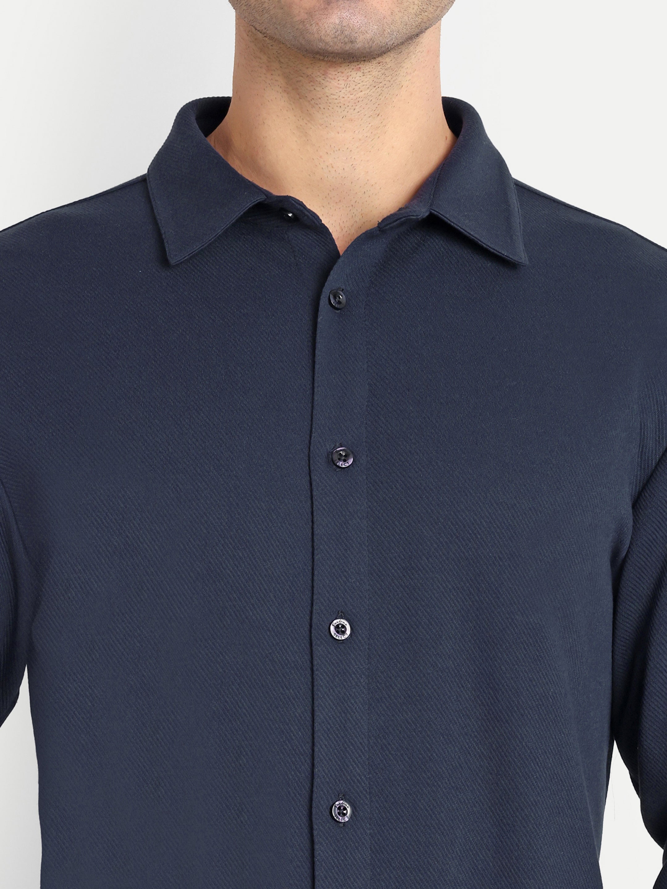 BUTTON-DOWN COLLAR SHIRT-NAVY