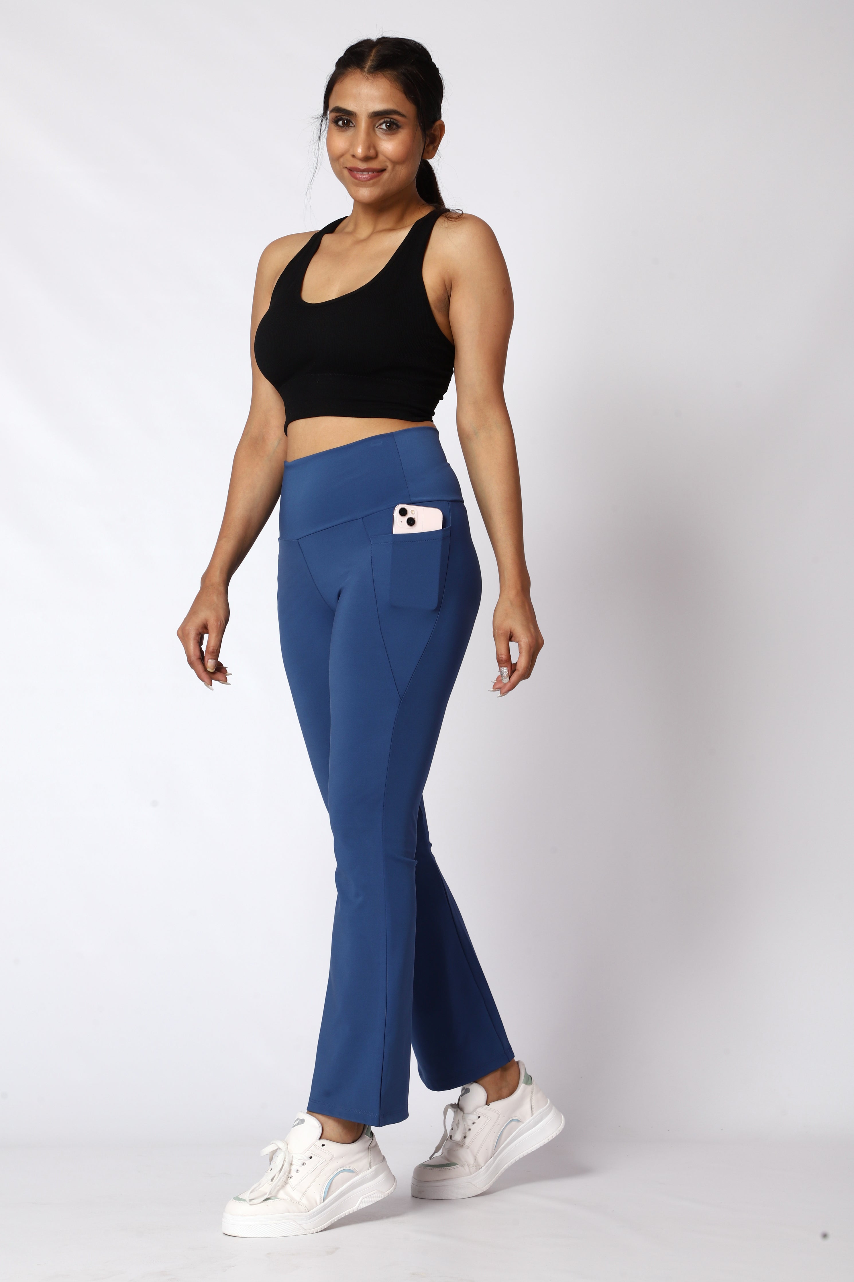 High Rise Yoga Pants With Side Pockets